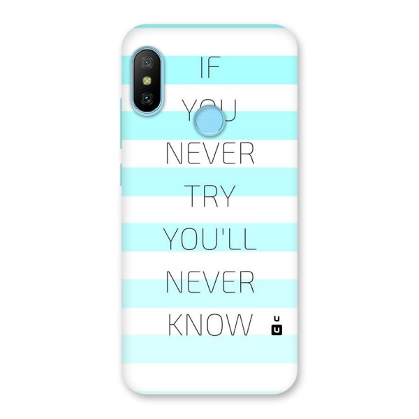 Try Know Back Case for Redmi 6 Pro