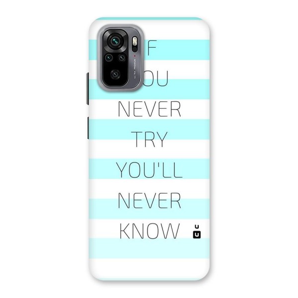 Try Know Back Case for Redmi Note 10