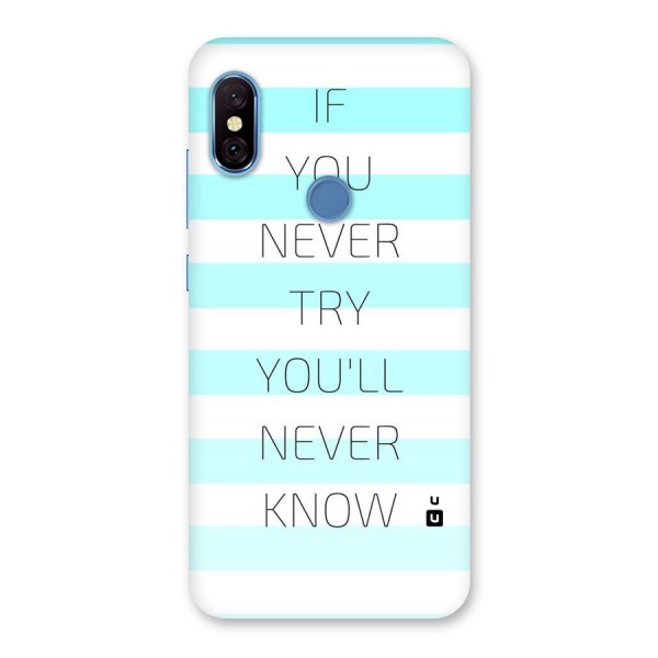 Try Know Back Case for Redmi Note 6 Pro