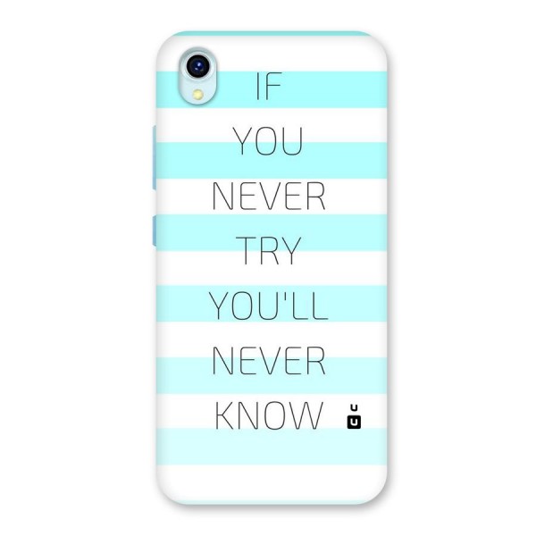 Try Know Back Case for Vivo Y1s