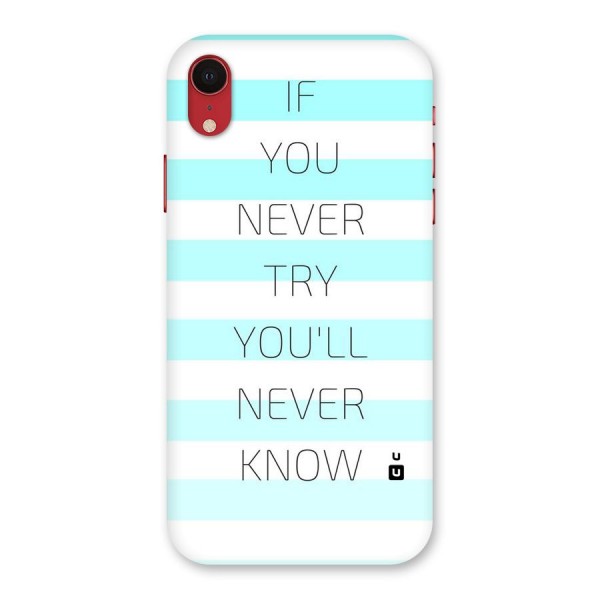 Try Know Back Case for iPhone XR