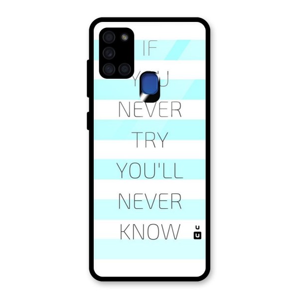 Try Know Glass Back Case for Galaxy A21s