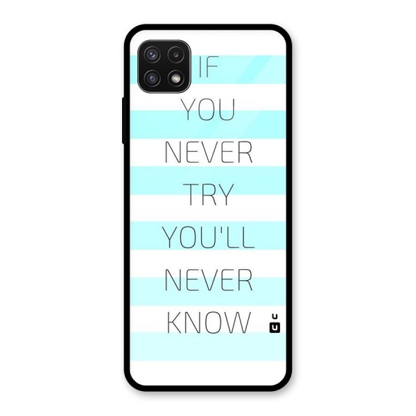 Try Know Glass Back Case for Galaxy A22 5G