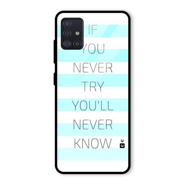 Try Know Glass Back Case for Galaxy A51