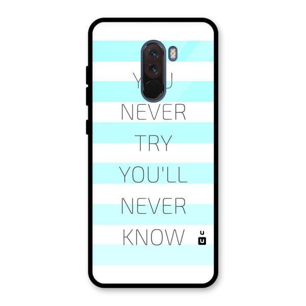 Try Know Glass Back Case for Poco F1