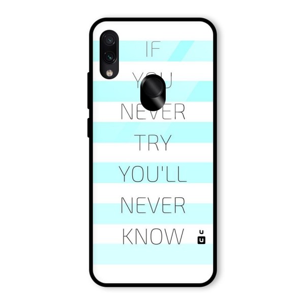 Try Know Glass Back Case for Redmi Note 7