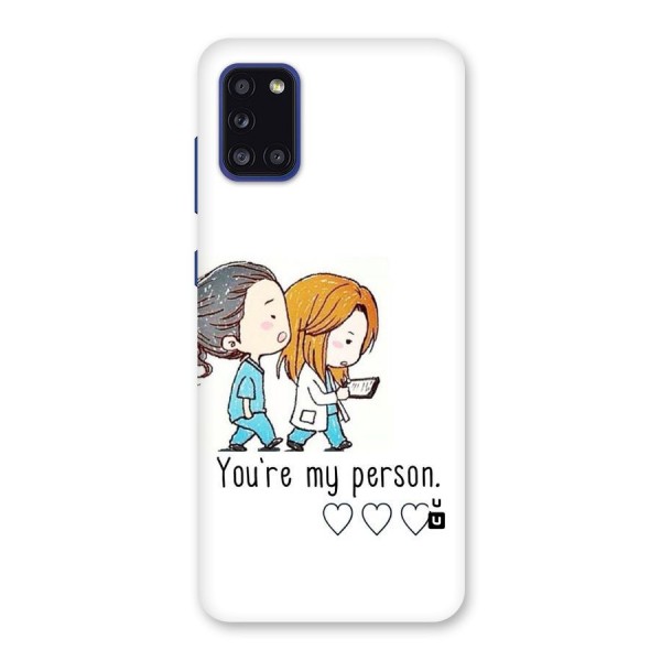 Two Friends In Coat Back Case for Galaxy A31