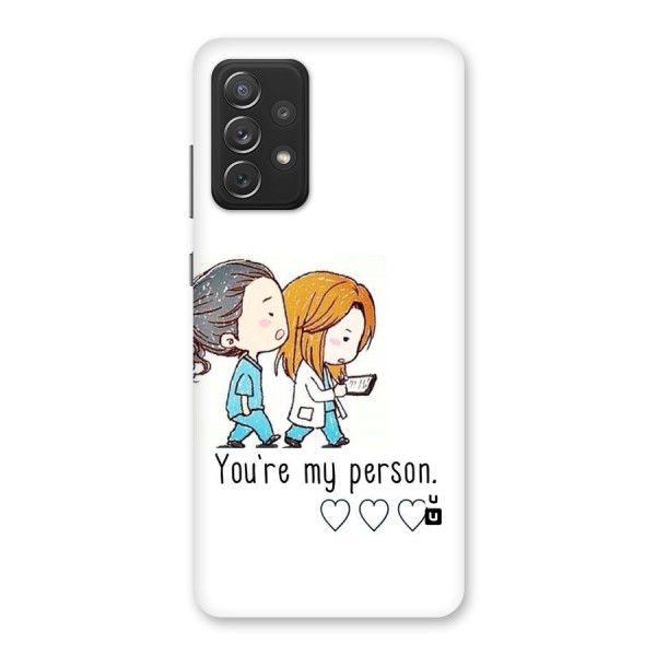 Two Friends In Coat Back Case for Galaxy A72