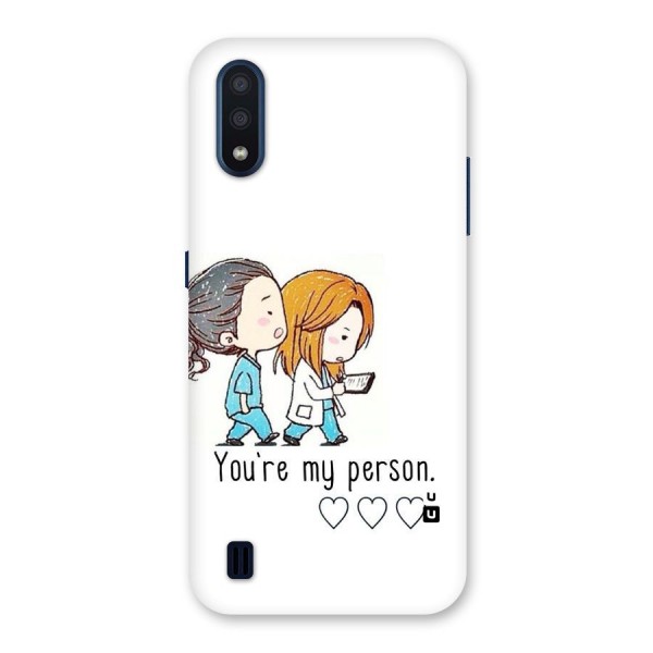 Two Friends In Coat Back Case for Galaxy M01