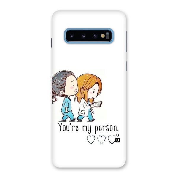 Two Friends In Coat Back Case for Galaxy S10