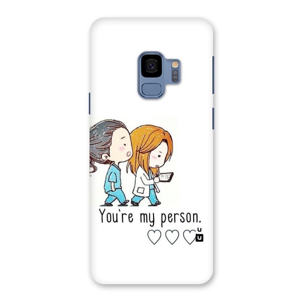 Two Friends In Coat Back Case for Galaxy S9