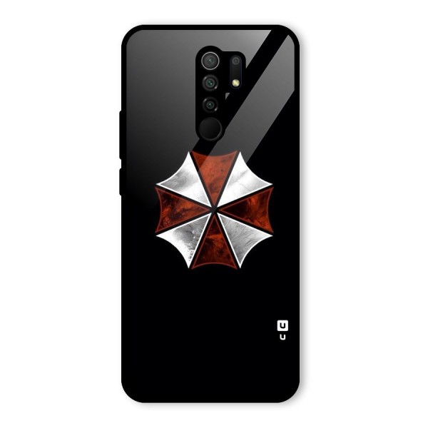 Umbrella Design Glass Back Case for Redmi 9 Prime