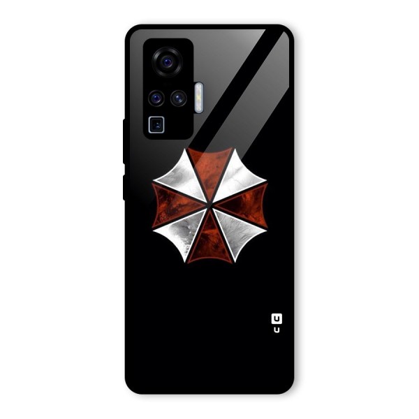 Umbrella Design Glass Back Case for Vivo X50 Pro