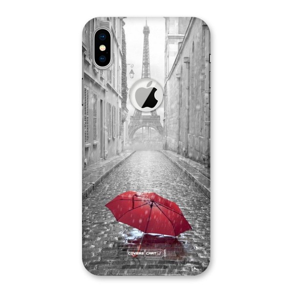 Umbrella Paris Back Case for iPhone XS Logo Cut