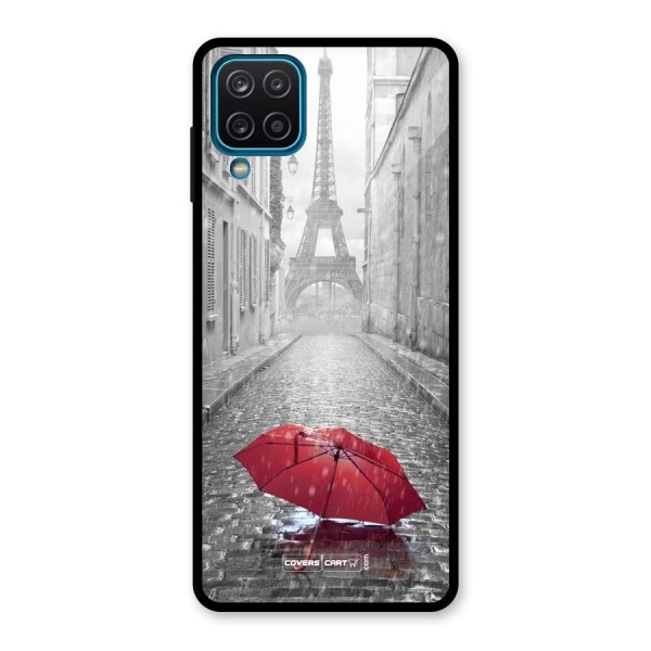 Umbrella Paris Glass Back Case for Galaxy A12