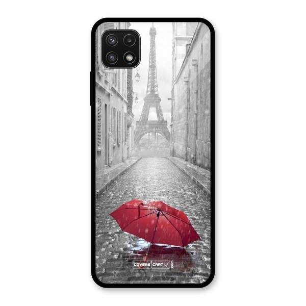 Umbrella Paris Glass Back Case for Galaxy A22 5G