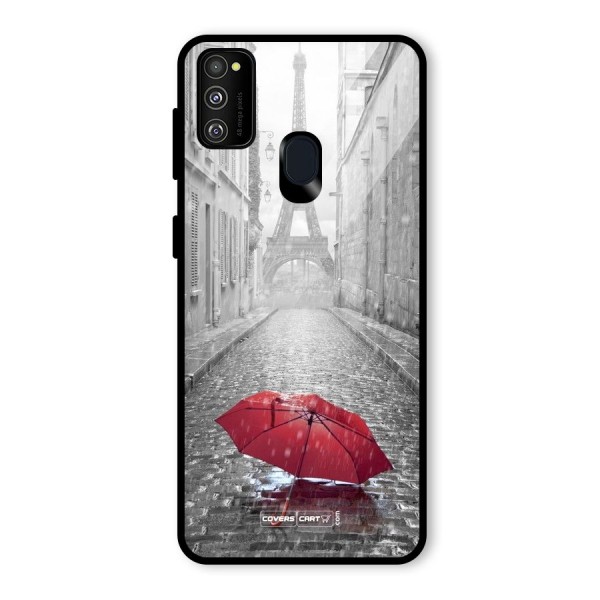 Umbrella Paris Glass Back Case for Galaxy M21