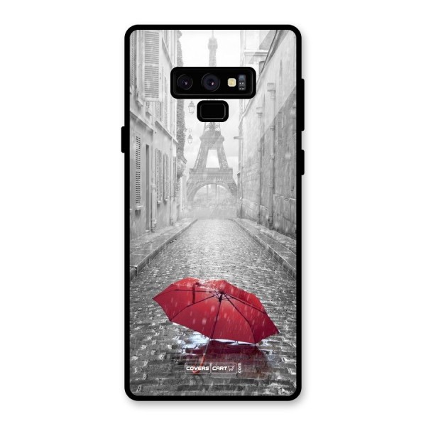 Umbrella Paris Glass Back Case for Galaxy Note 9