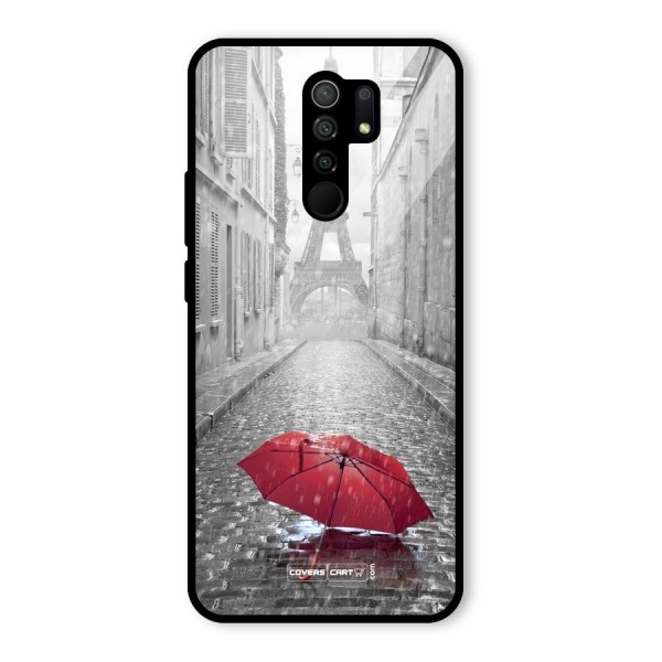 Umbrella Paris Glass Back Case for Redmi 9 Prime