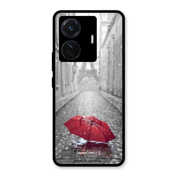 Umbrella Paris Glass Back Case for Vivo T1 Pro