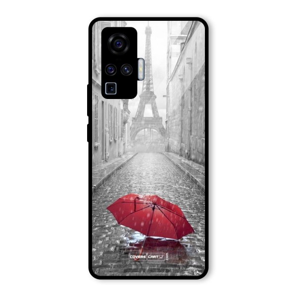 Umbrella Paris Glass Back Case for Vivo X50 Pro