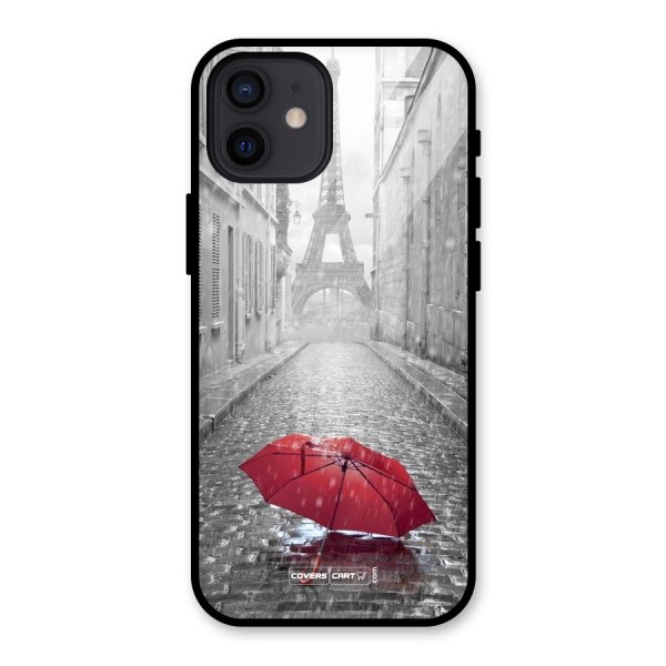 Umbrella Paris Glass Back Case for iPhone 12