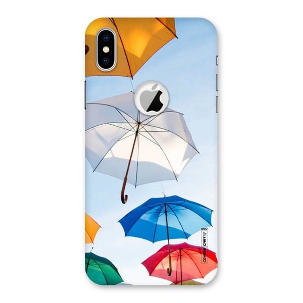 Umbrella Sky Back Case for iPhone XS Logo Cut