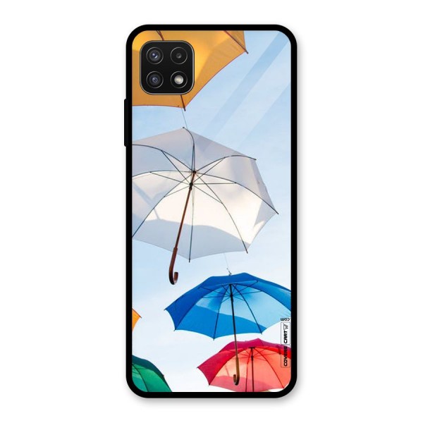 Umbrella Sky Glass Back Case for Galaxy A22 5G