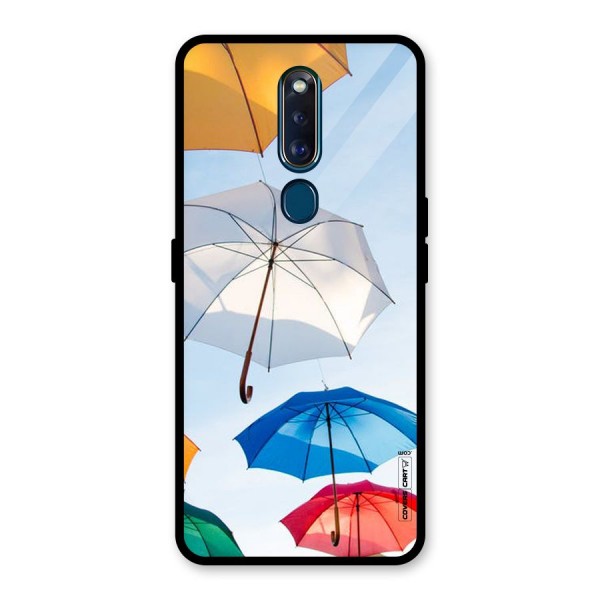 Umbrella Sky Glass Back Case for Oppo F11 Pro