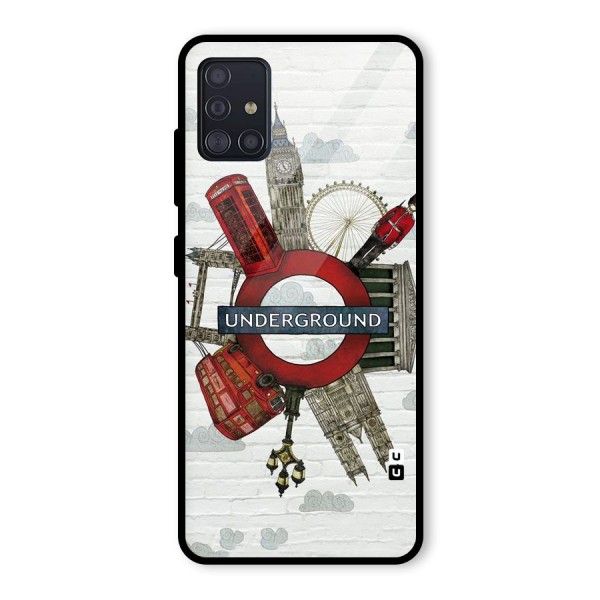 Underground Design Glass Back Case for Galaxy A51