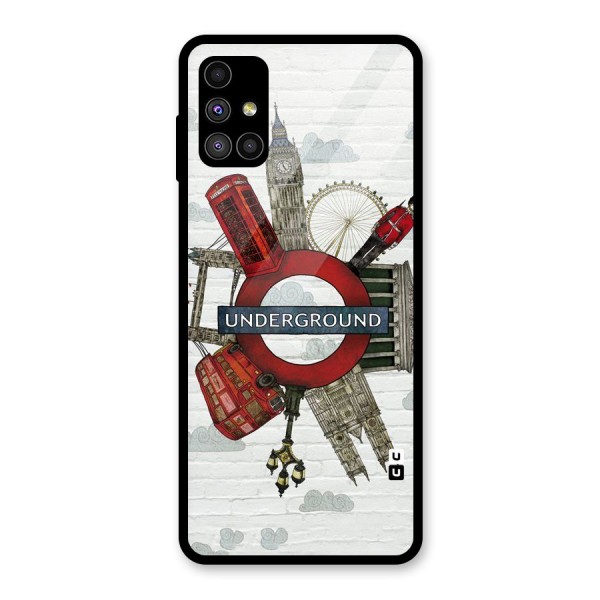 Underground Design Glass Back Case for Galaxy M51