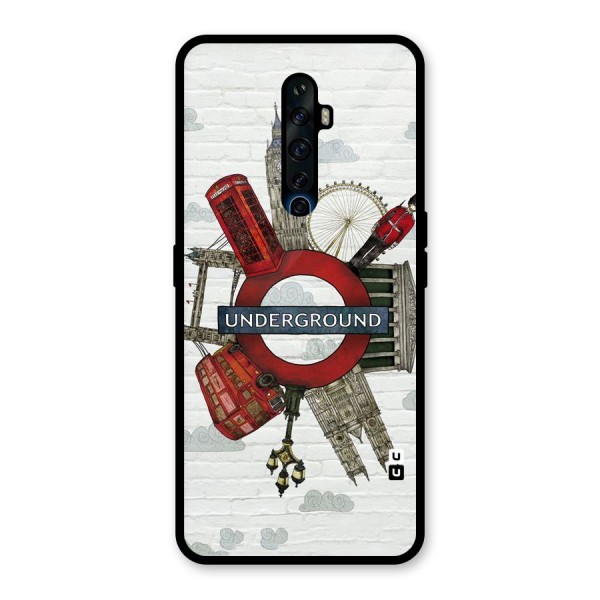 Underground Design Glass Back Case for Oppo Reno2 Z