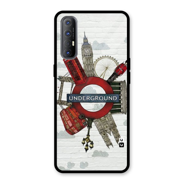 Underground Design Glass Back Case for Oppo Reno3 Pro