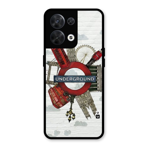 Underground Design Glass Back Case for Oppo Reno8 5G