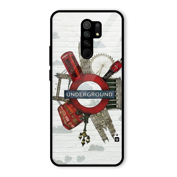 Underground Design Glass Back Case for Redmi 9 Prime