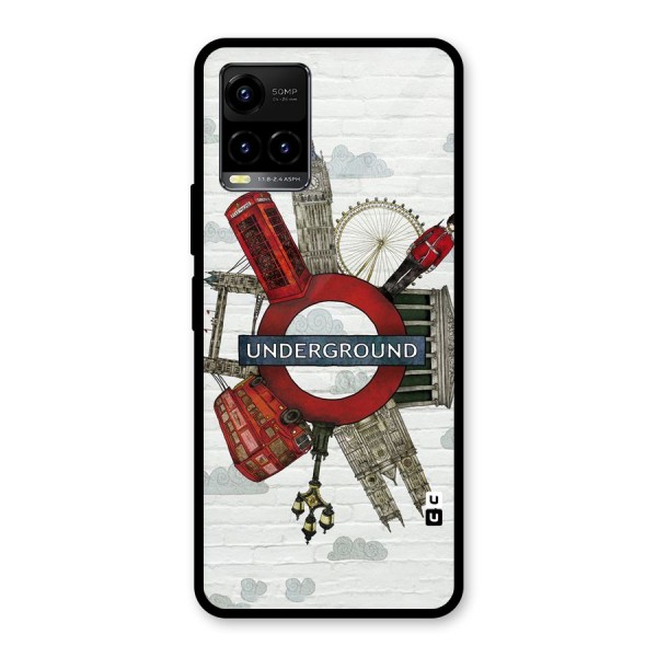 Underground Design Glass Back Case for Vivo Y21 2021