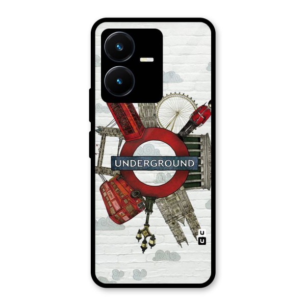 Underground Design Glass Back Case for Vivo Y22