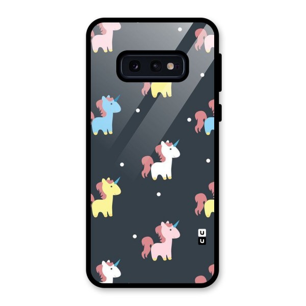 Unicorn Pattern Glass Back Case for Galaxy S10e