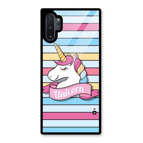 Unicorn Stripes Glass Back Case for Galaxy Note 10 Plus