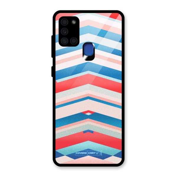 Unique Vibrant Colours Glass Back Case for Galaxy A21s