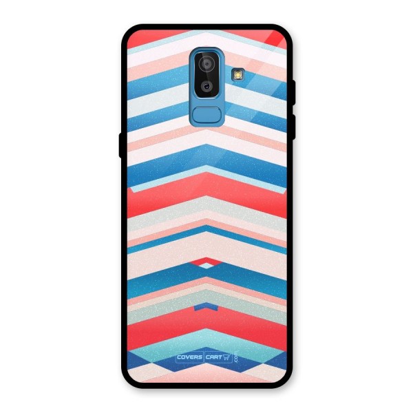 Unique Vibrant Colours Glass Back Case for Galaxy J8