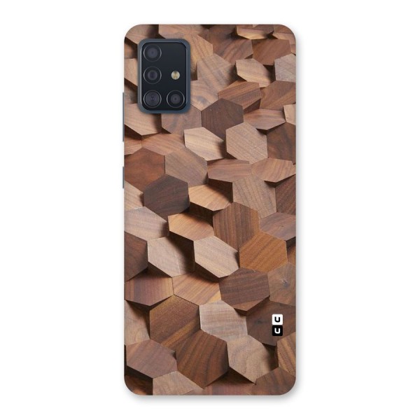 Uplifted Wood Hexagons Back Case for Galaxy A51