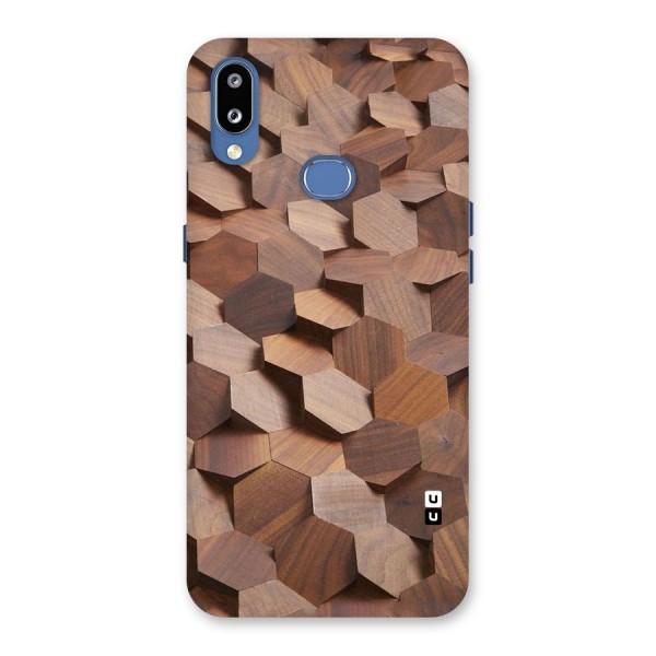 Uplifted Wood Hexagons Back Case for Galaxy M01s