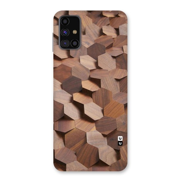 Uplifted Wood Hexagons Back Case for Galaxy M31s