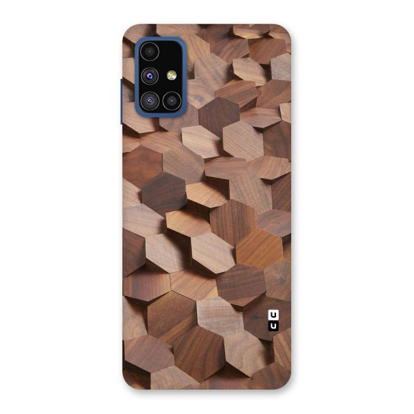 Uplifted Wood Hexagons Back Case for Galaxy M51