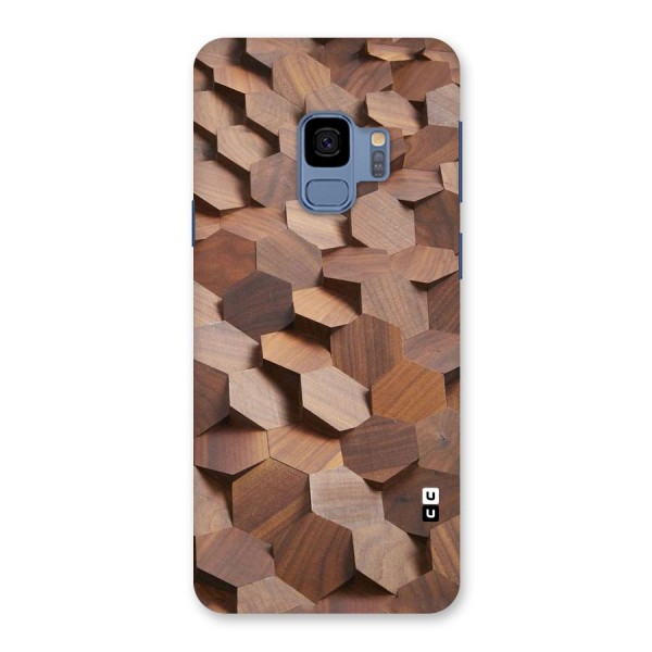 Uplifted Wood Hexagons Back Case for Galaxy S9