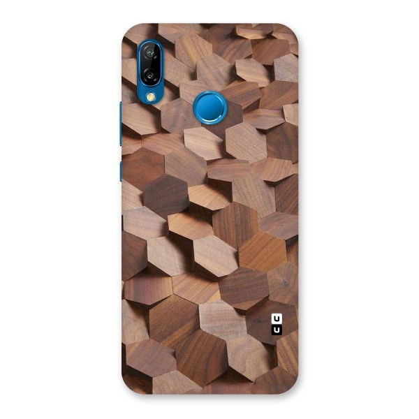 Uplifted Wood Hexagons Back Case for Huawei P20 Lite