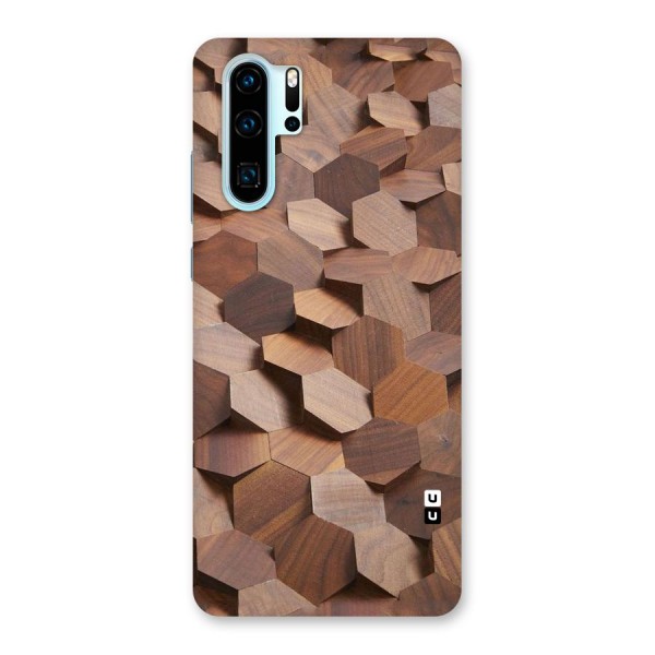 Uplifted Wood Hexagons Back Case for Huawei P30 Pro