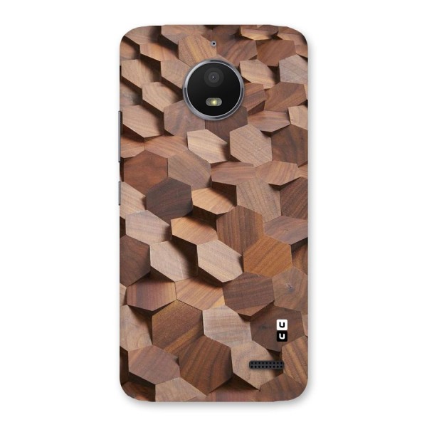 Uplifted Wood Hexagons Back Case for Moto E4