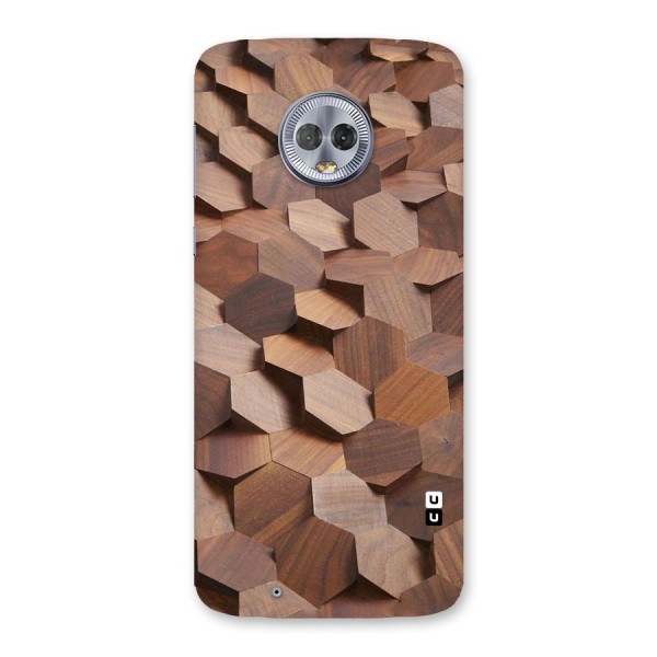 Uplifted Wood Hexagons Back Case for Moto G6